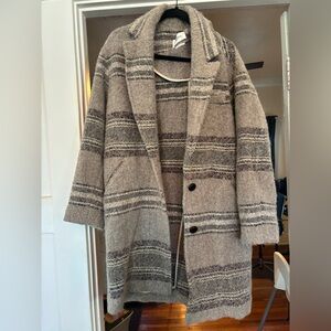 Isabel Marant Étoile Wool-Blend Blanket Coat SZ 42